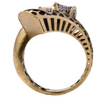 Ribbon Pavé Sculptural Statement Ring