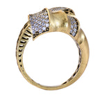 Ribbon Pavé Sculptural Statement Ring