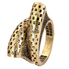 Geometric Openwork Sculptural Ring