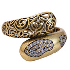 Scrollwork Pavé Bypass Ring