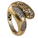 Scrollwork Pavé Bypass Ring