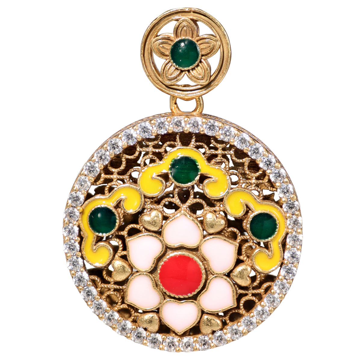 NE-PD-0060 Silver Double-Sided Pendant