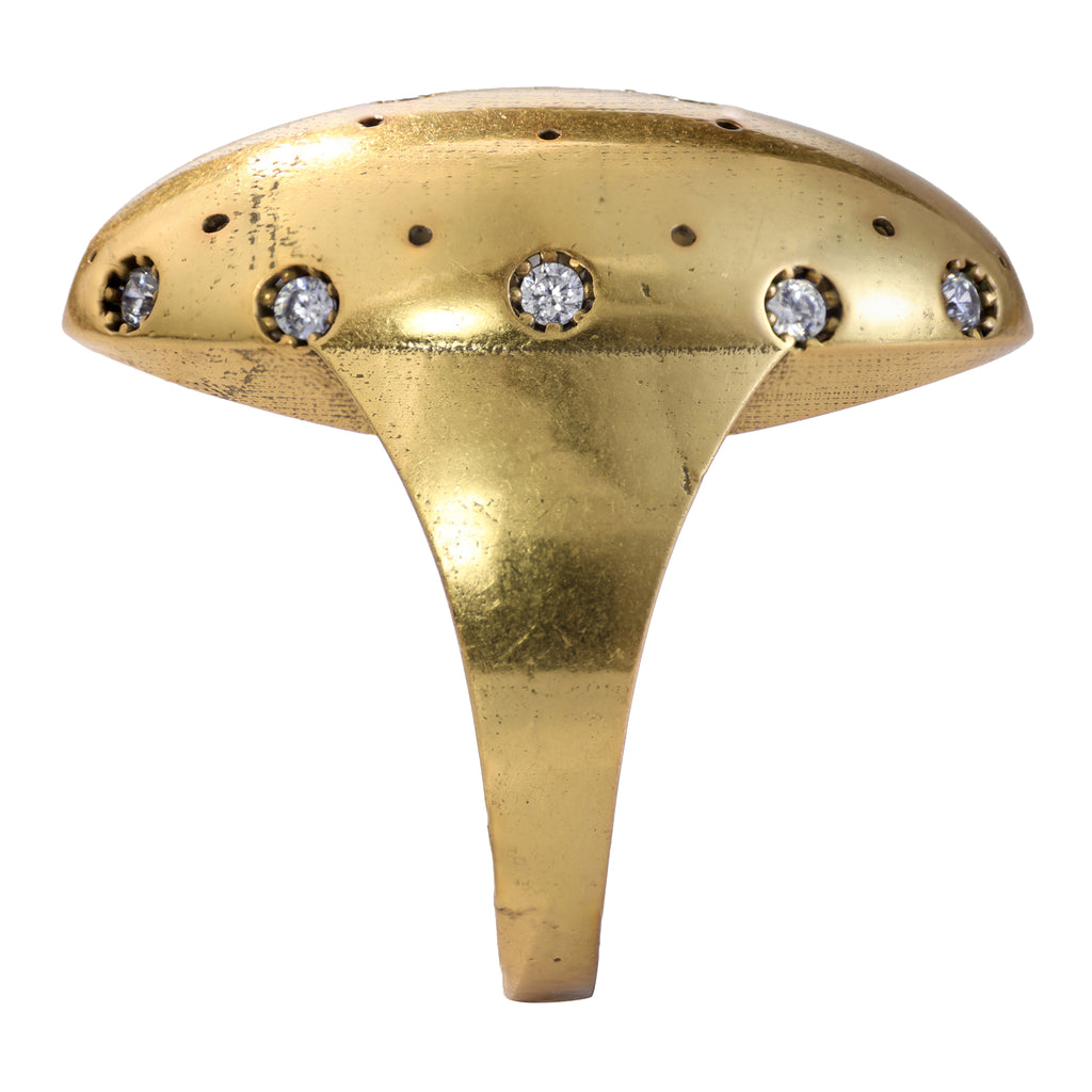 Domed Scattered Stone Statement Ring