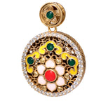 NE-PD-0060 Silver Double-Sided Pendant