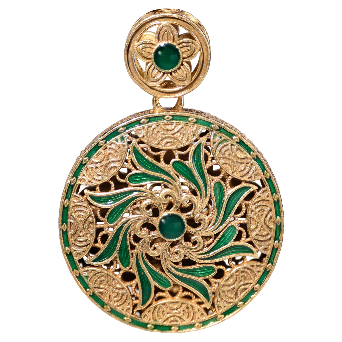 NE-PD-0060 Silver Double-Sided Pendant