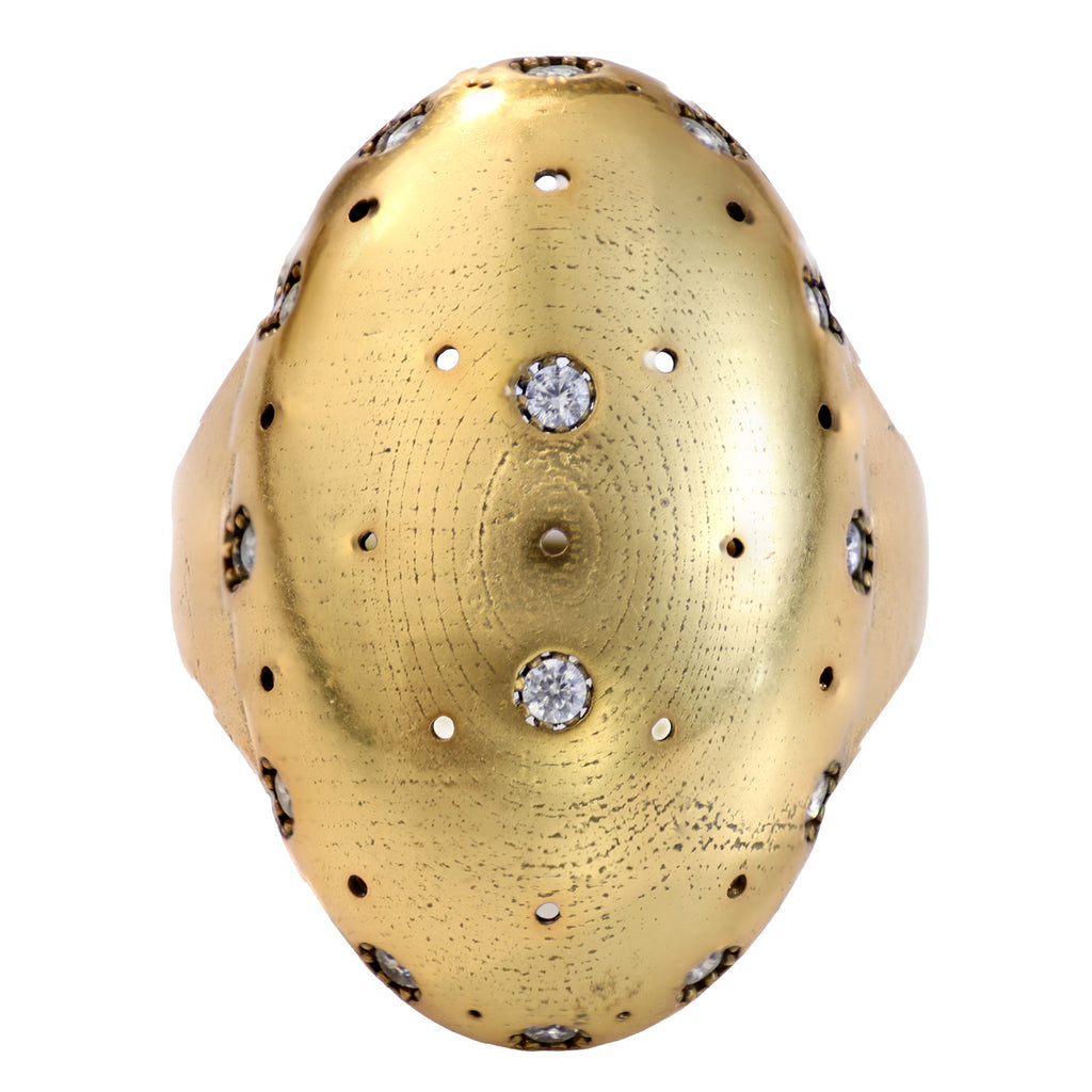 Domed Scattered Stone Statement Ring