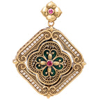 NE-PD-0059 Silver Double-Sided Pendant