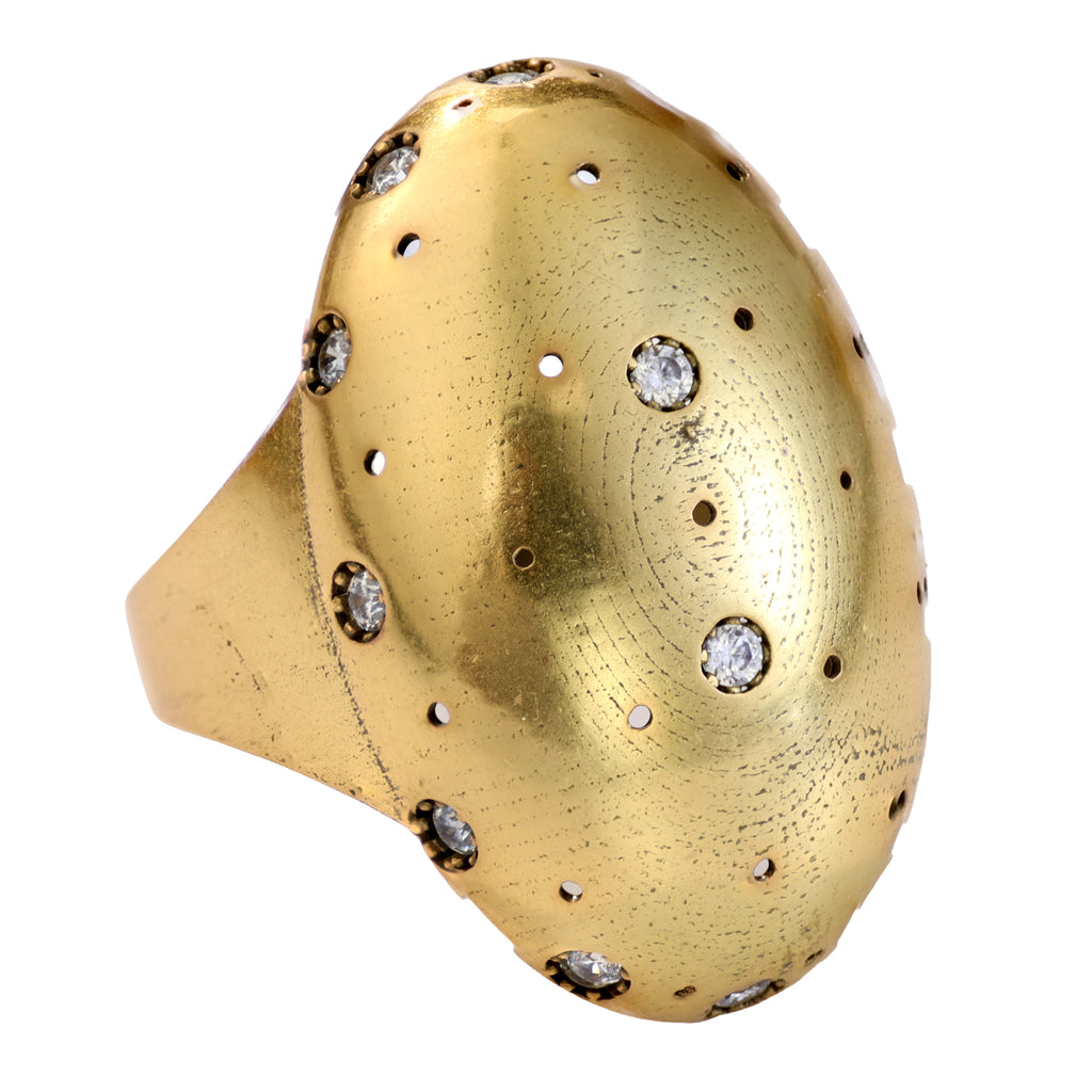 Domed Scattered Stone Statement Ring