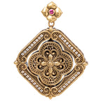 NE-PD-0059 Silver Double-Sided Pendant