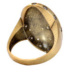 Domed Scattered Stone Statement Ring