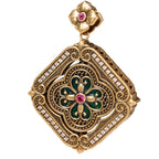 NE-PD-0059 Silver Double-Sided Pendant