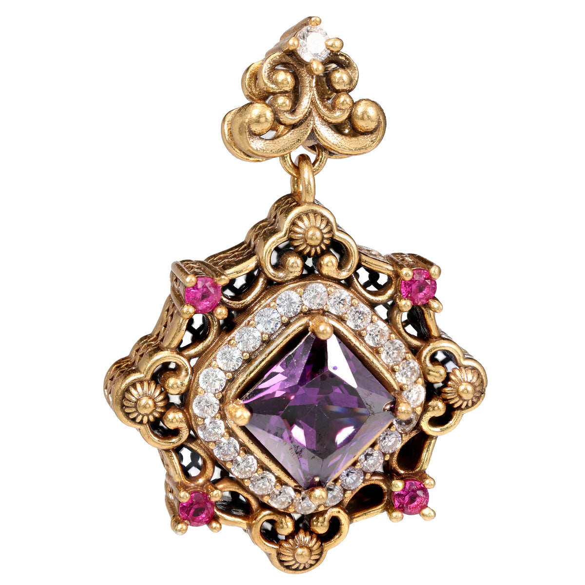 NE-PD-0058 Silverl Double-Sided Pendant