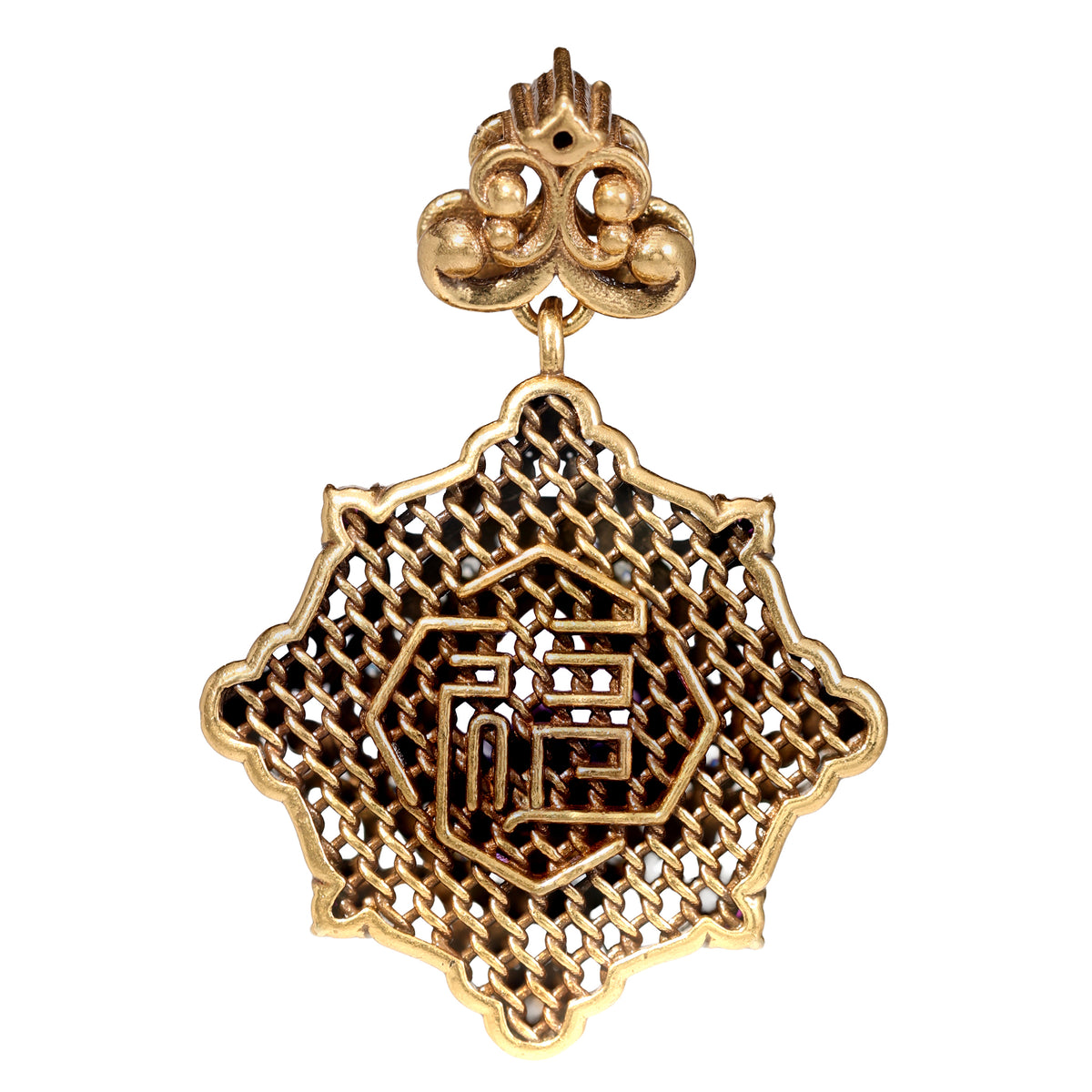 NE-PD-0058 Silverl Double-Sided Pendant