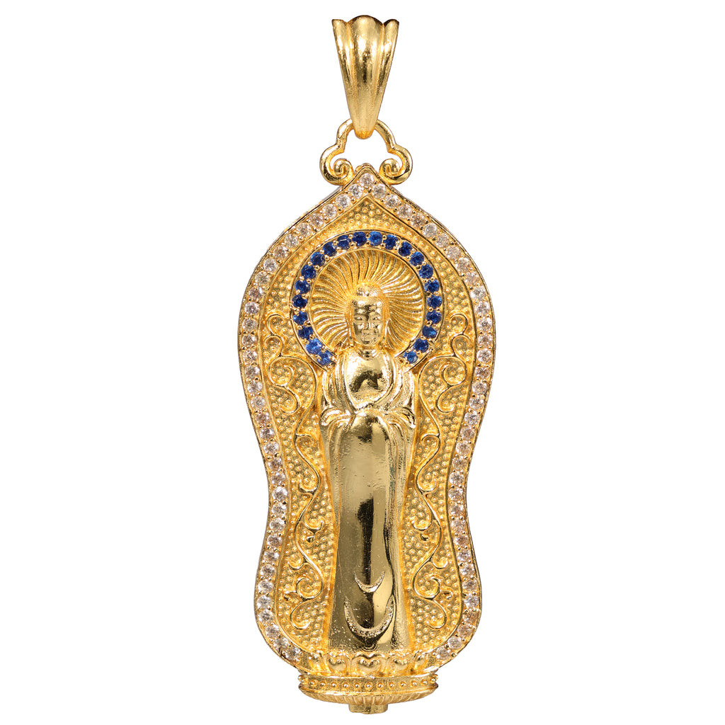 NE-PD-0056 Silver Double-Sided Pendant