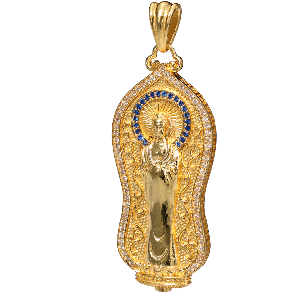 NE-PD-0056 Silver Double-Sided Pendant