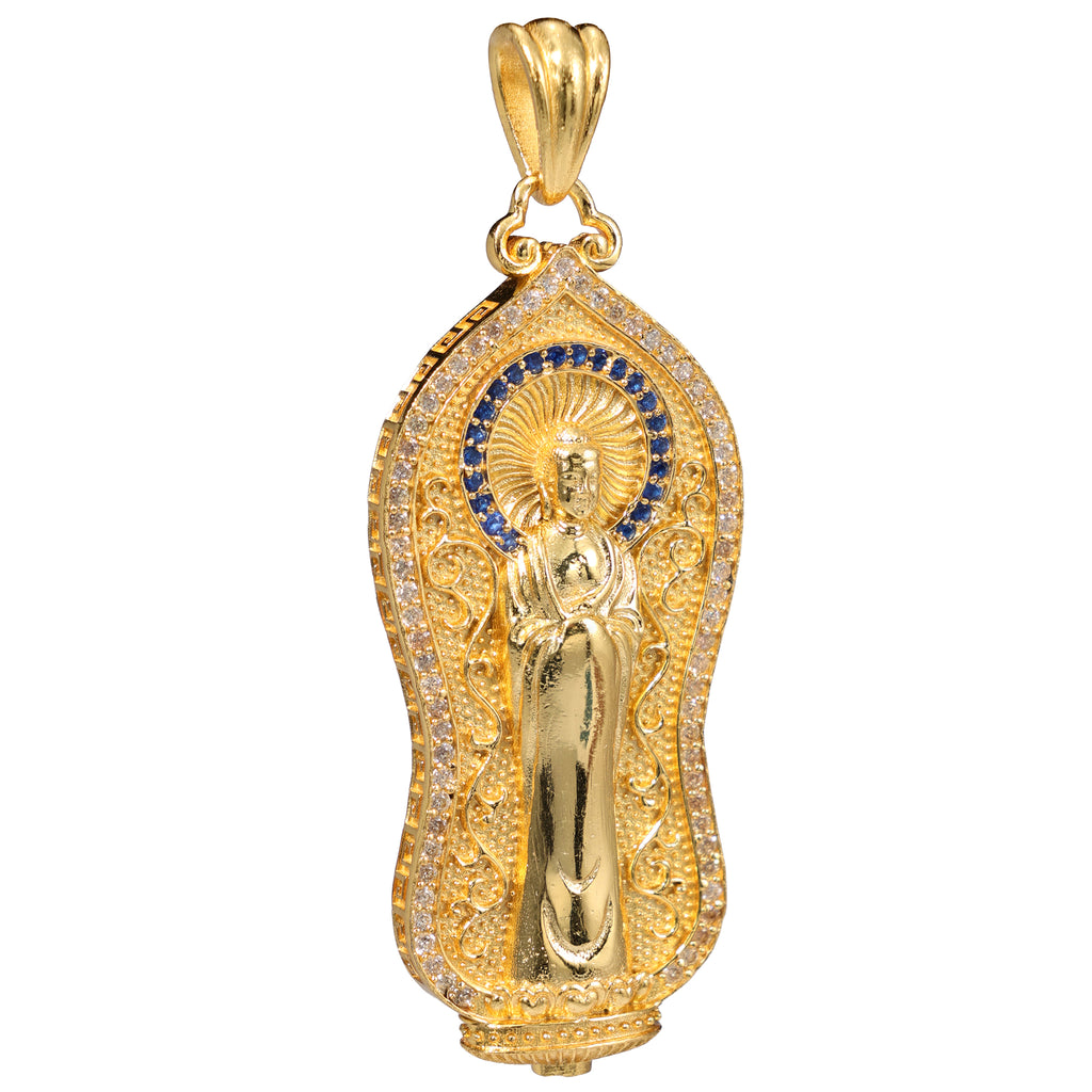 NE-PD-0056 Silver Double-Sided Pendant