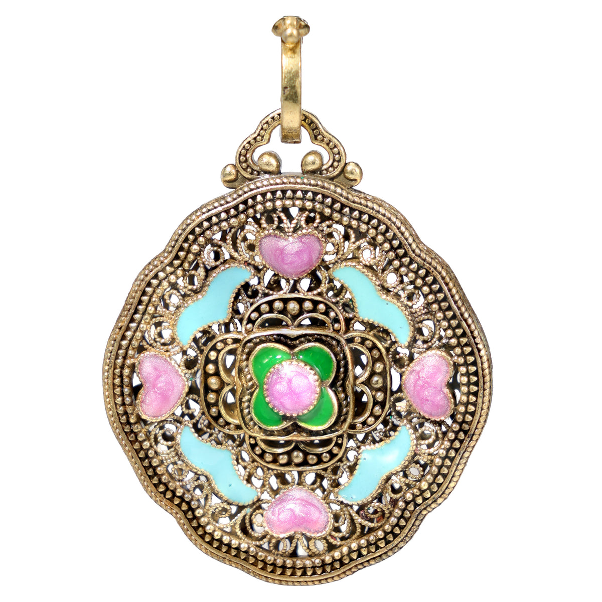NE-PD-0054 Silver Double-Sided Pendant