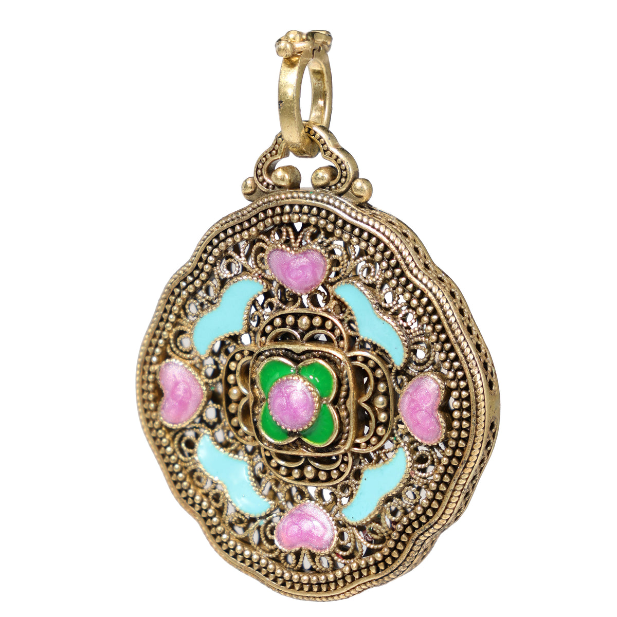 NE-PD-0054 Silver Double-Sided Pendant