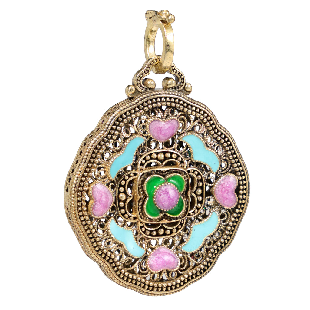 NE-PD-0054 Silver Double-Sided Pendant