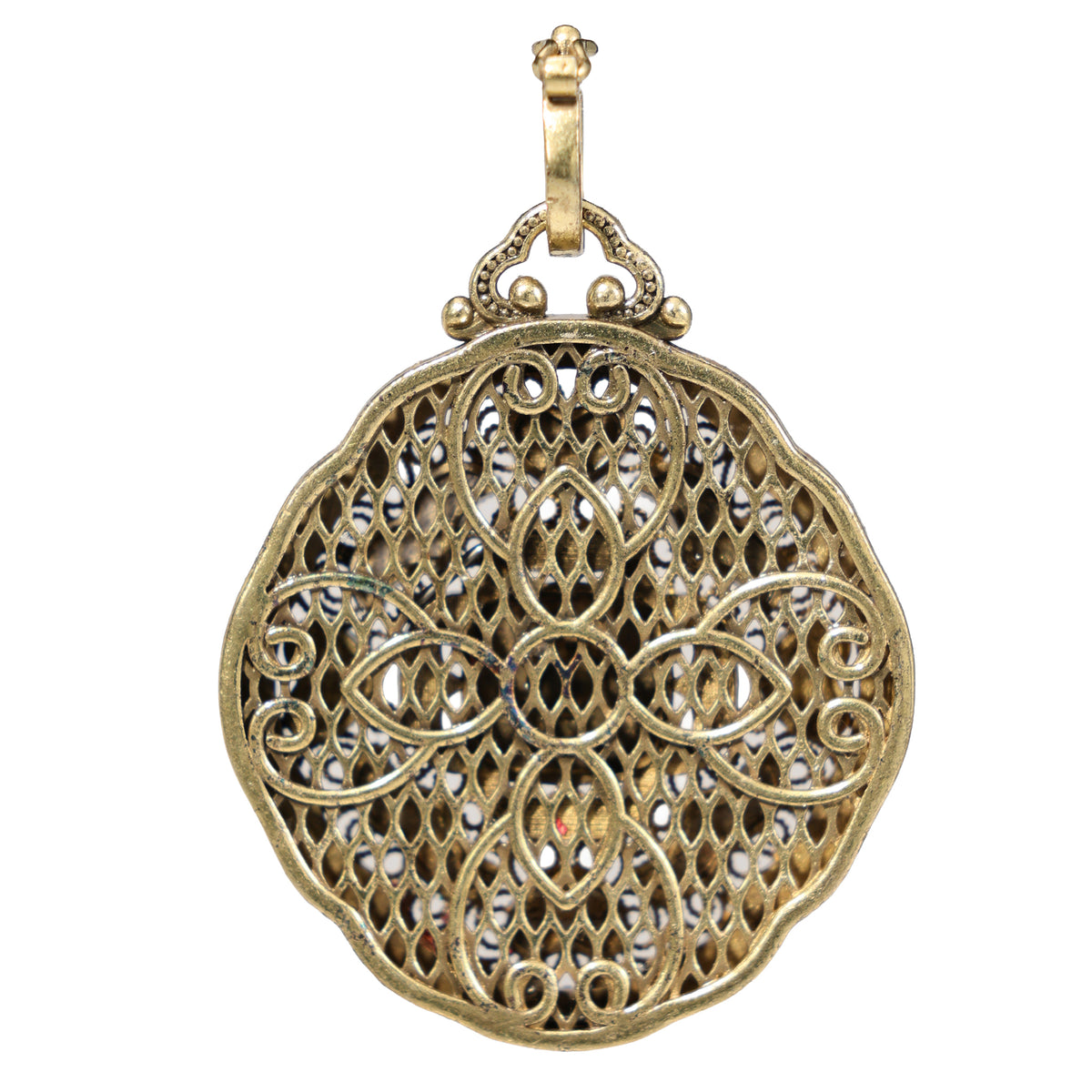 NE-PD-0054 Silver Double-Sided Pendant