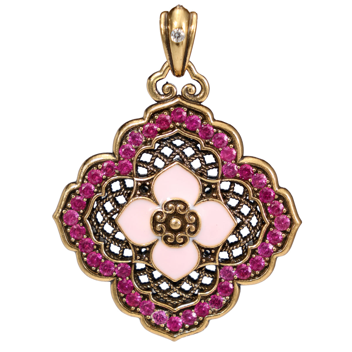 NE-PD-0053 Silver Double-Sided Pendant
