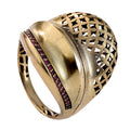 Layered Openwork Pavé Statement Ring