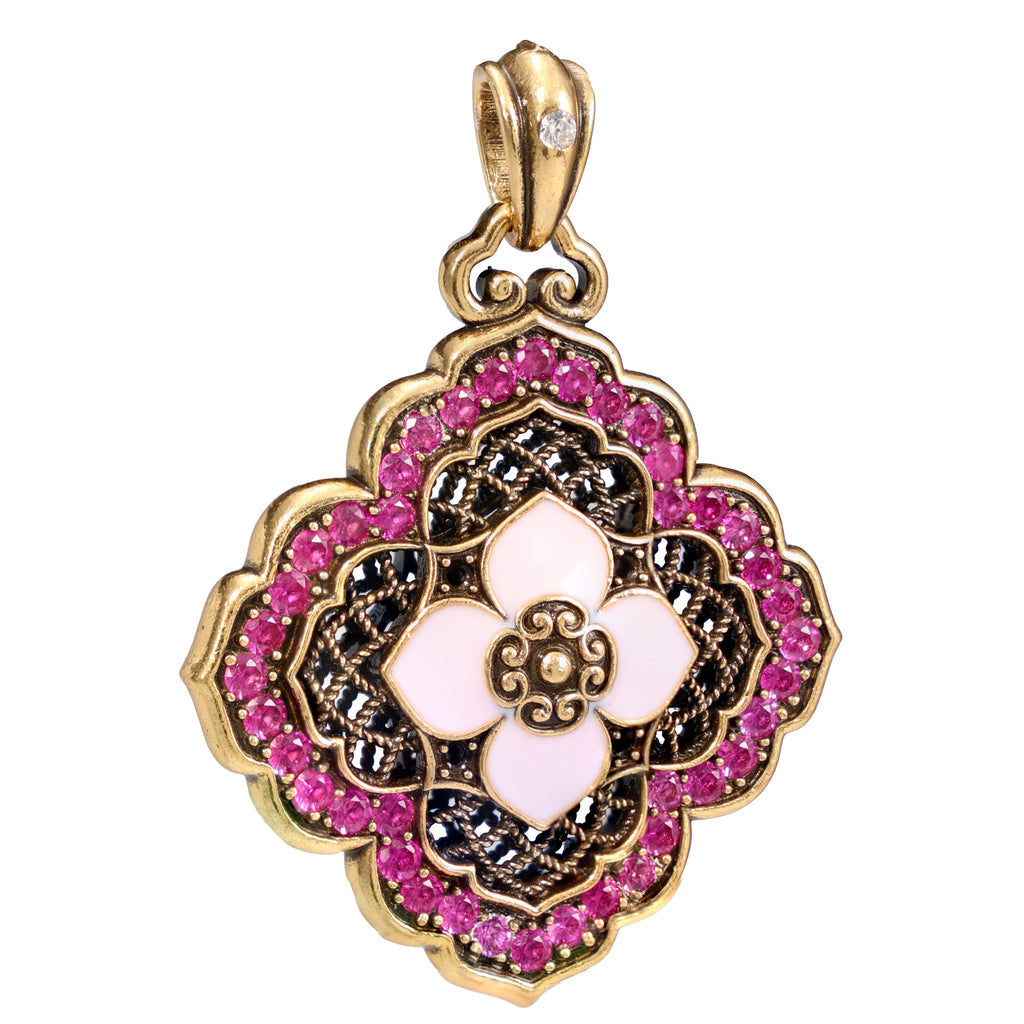 NE-PD-0053 Silver Double-Sided Pendant