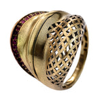 Layered Openwork Pavé Statement Ring