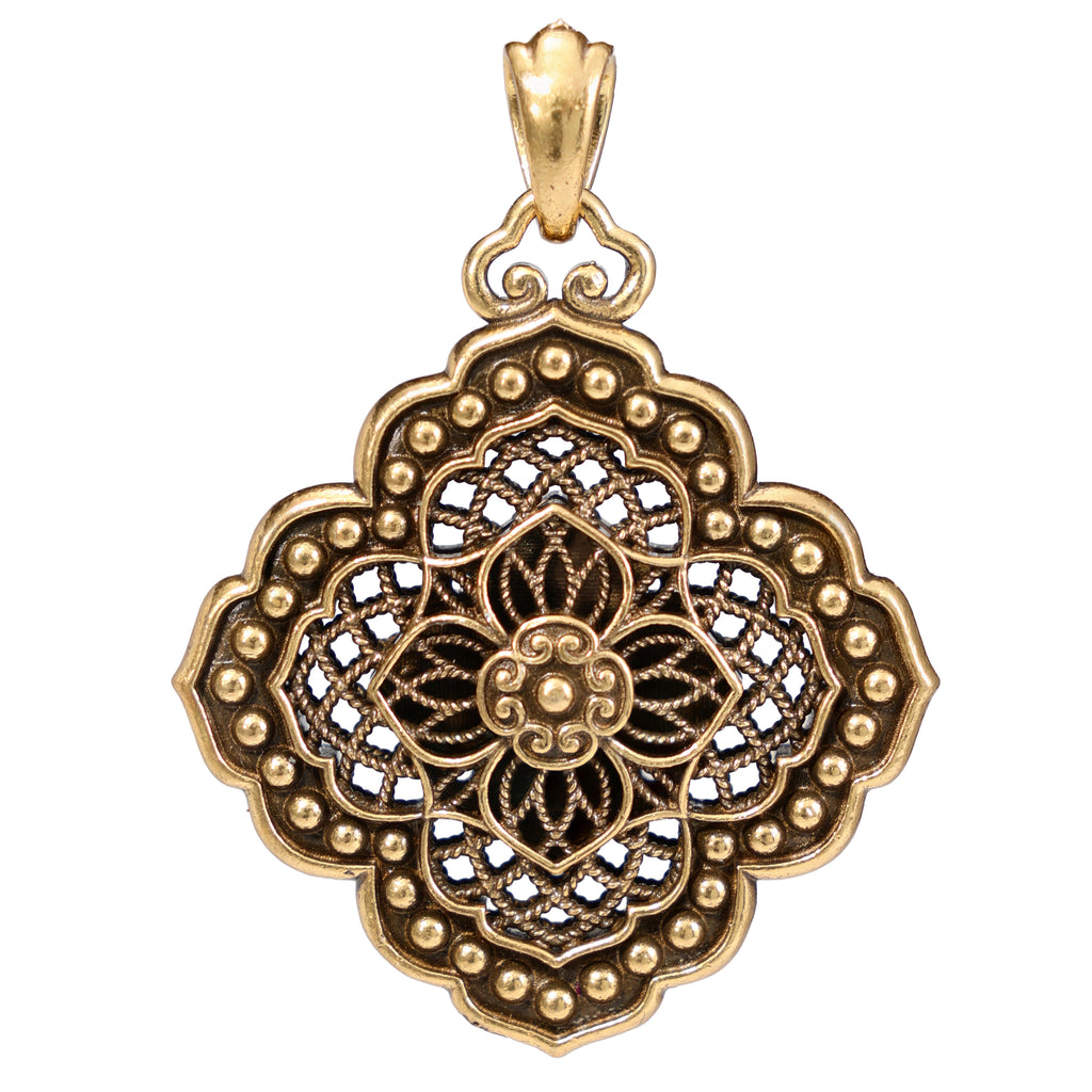 NE-PD-0053 Silver Double-Sided Pendant