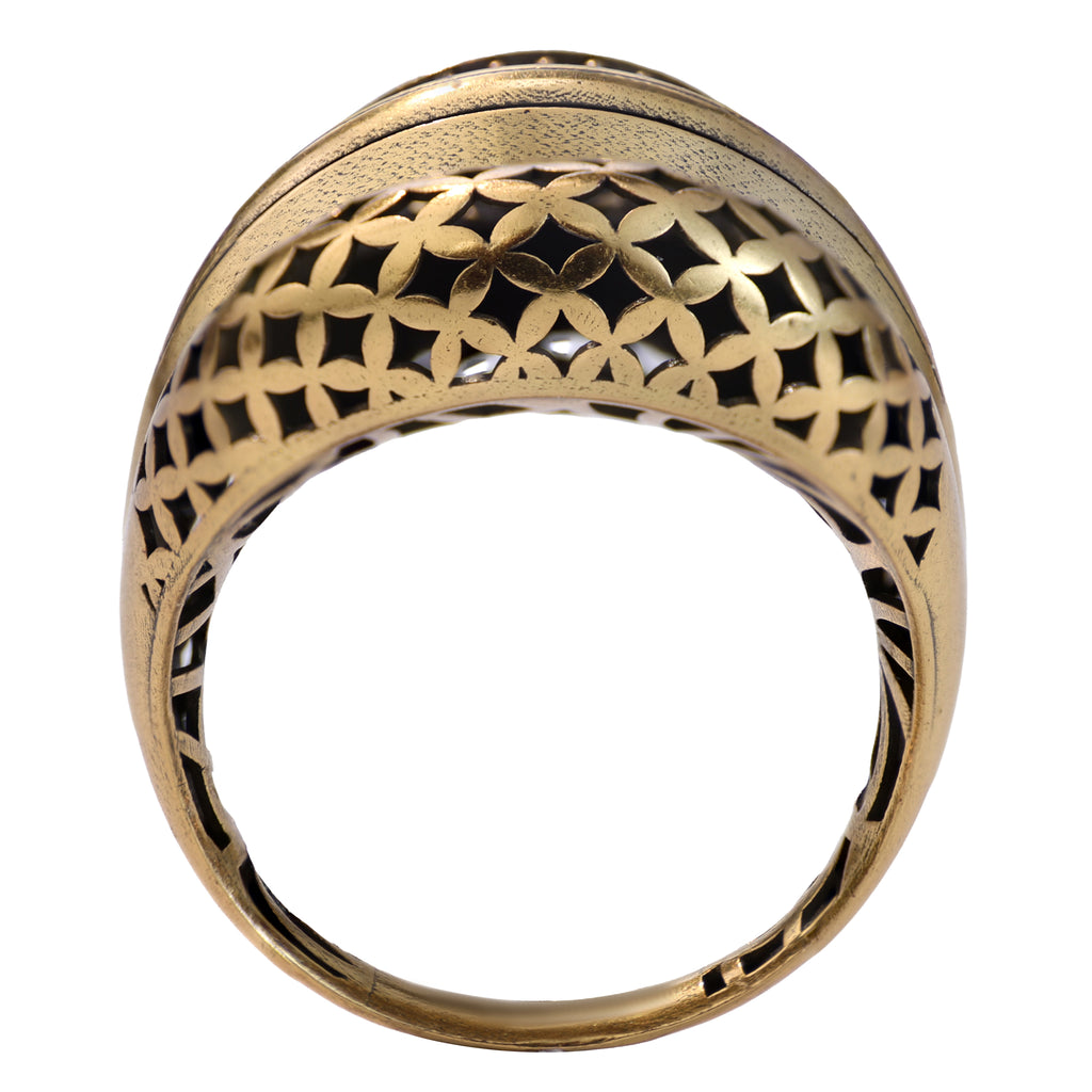 Layered Openwork Pavé Statement Ring