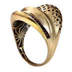 Layered Openwork Pavé Statement Ring