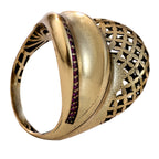 Layered Openwork Pavé Statement Ring