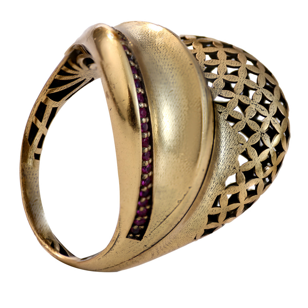 Layered Openwork Pavé Statement Ring