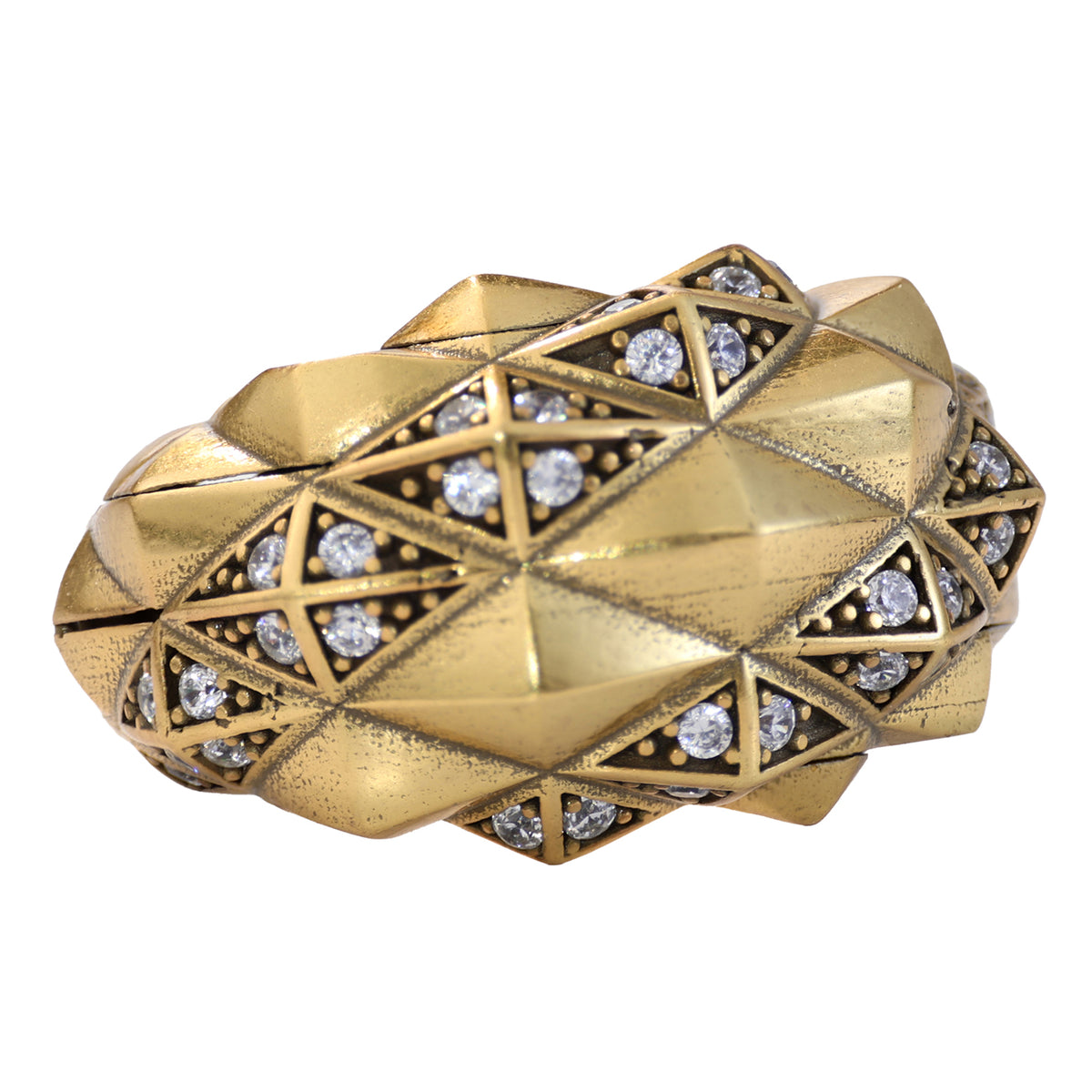 Woven Pavé Statement Ring