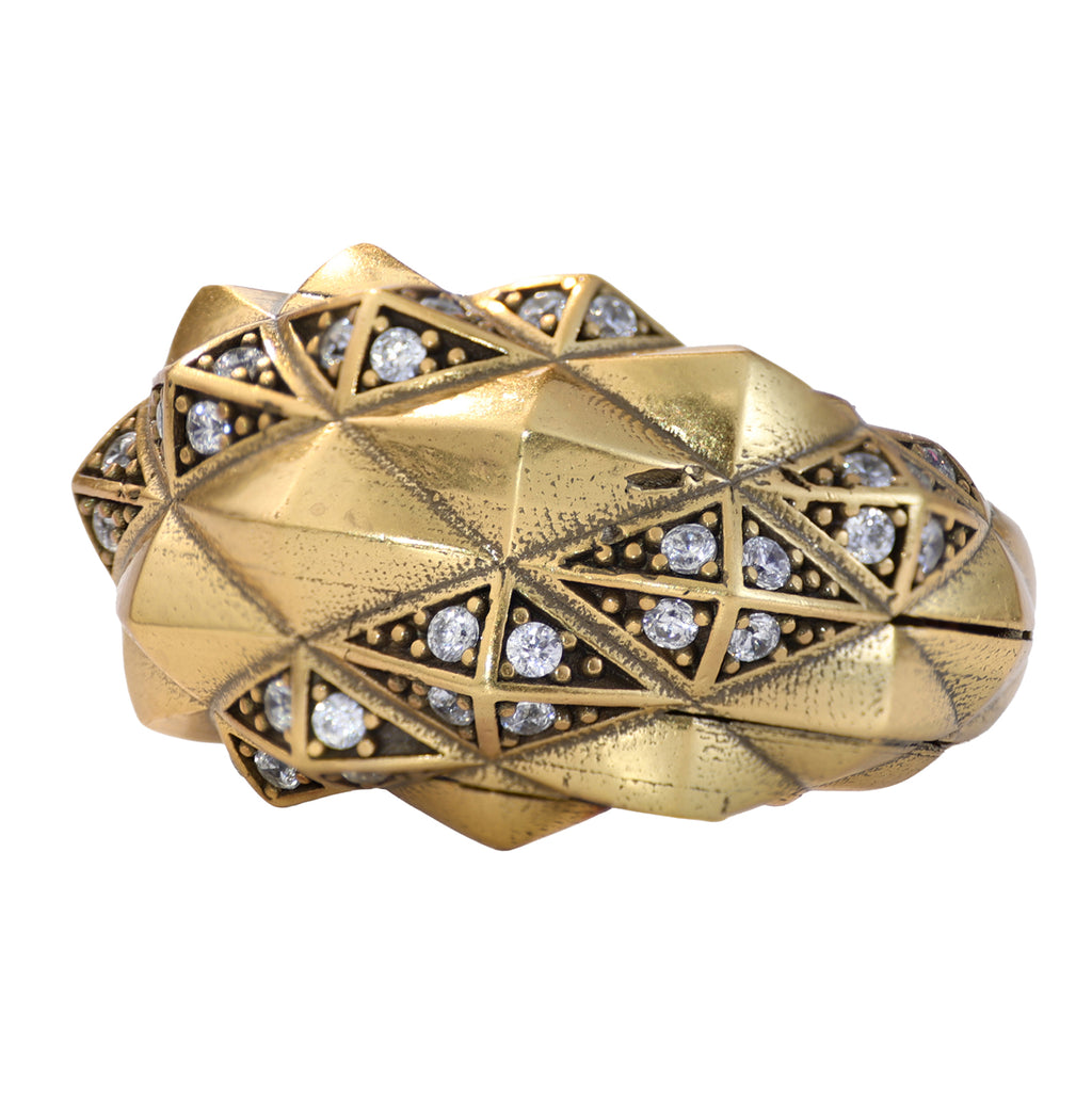 Woven Pavé Statement Ring