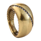 Diagonal Pavé Dome Statement Ring