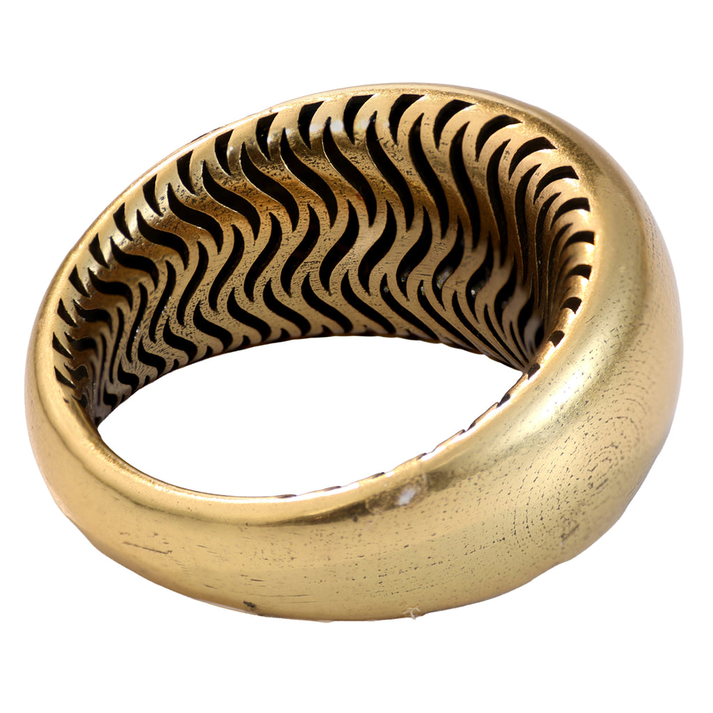 Diagonal Pavé Dome Statement Ring