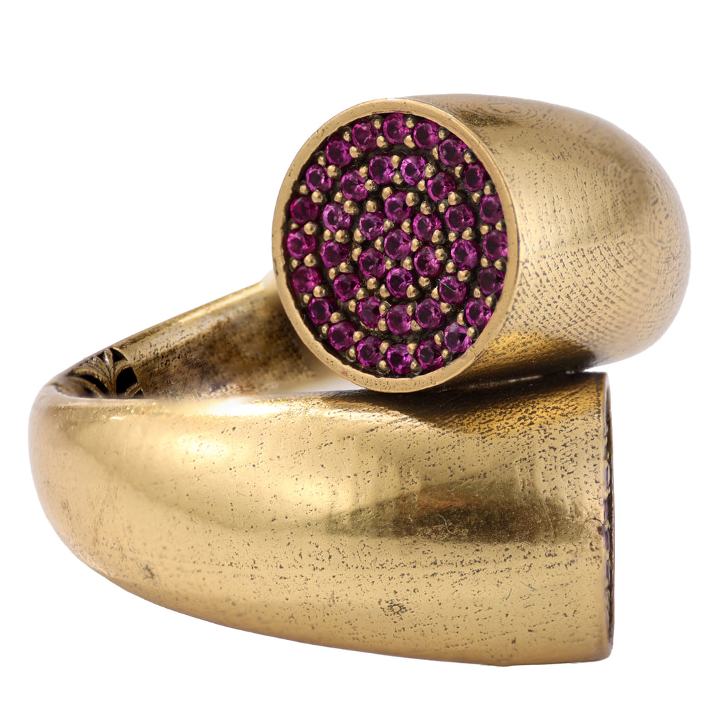 Pavé Disc Bypass Statement Ring