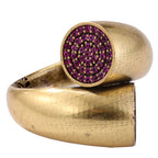 Pavé Disc Bypass Statement Ring