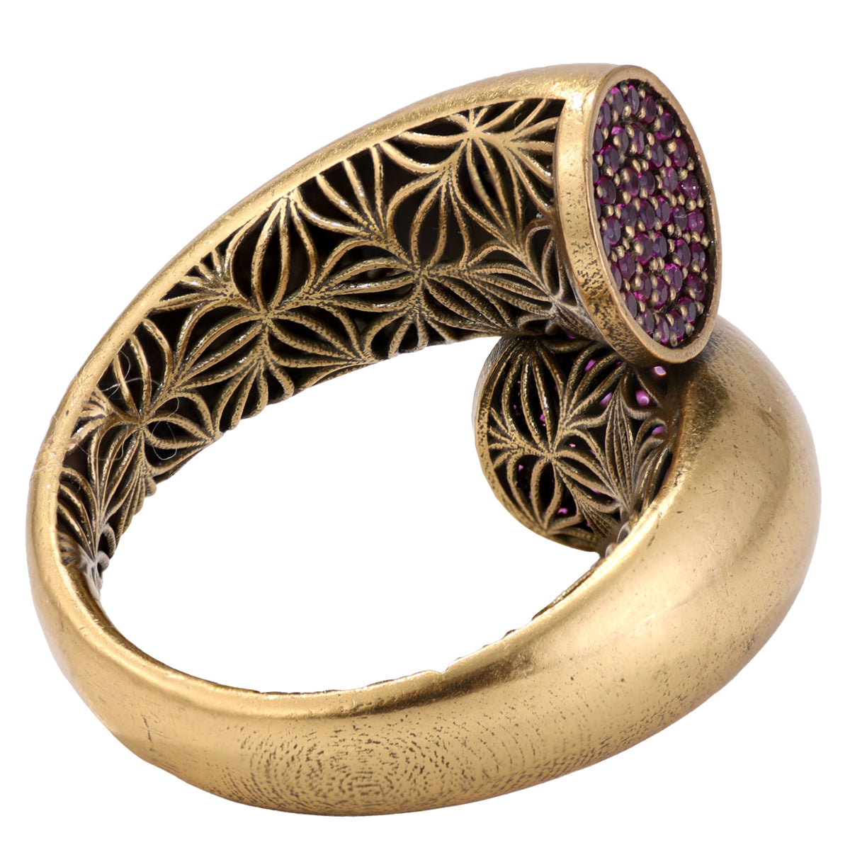 Pavé Disc Bypass Statement Ring