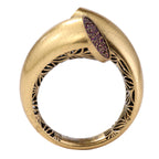 Pavé Disc Bypass Statement Ring