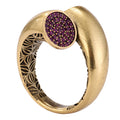 Pavé Disc Bypass Statement Ring