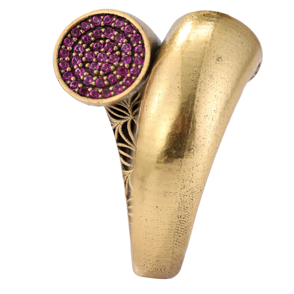 Pavé Disc Bypass Statement Ring