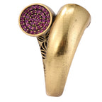 Pavé Disc Bypass Statement Ring