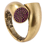 Pavé Disc Bypass Statement Ring
