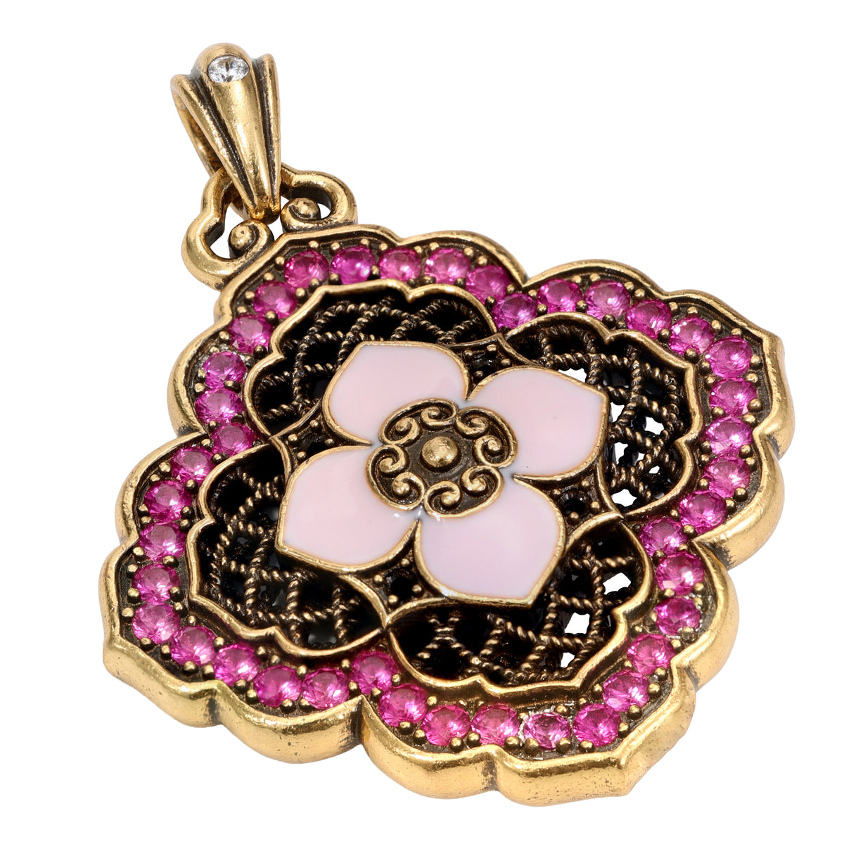 NE-PD-0053 Silver Double-Sided Pendant