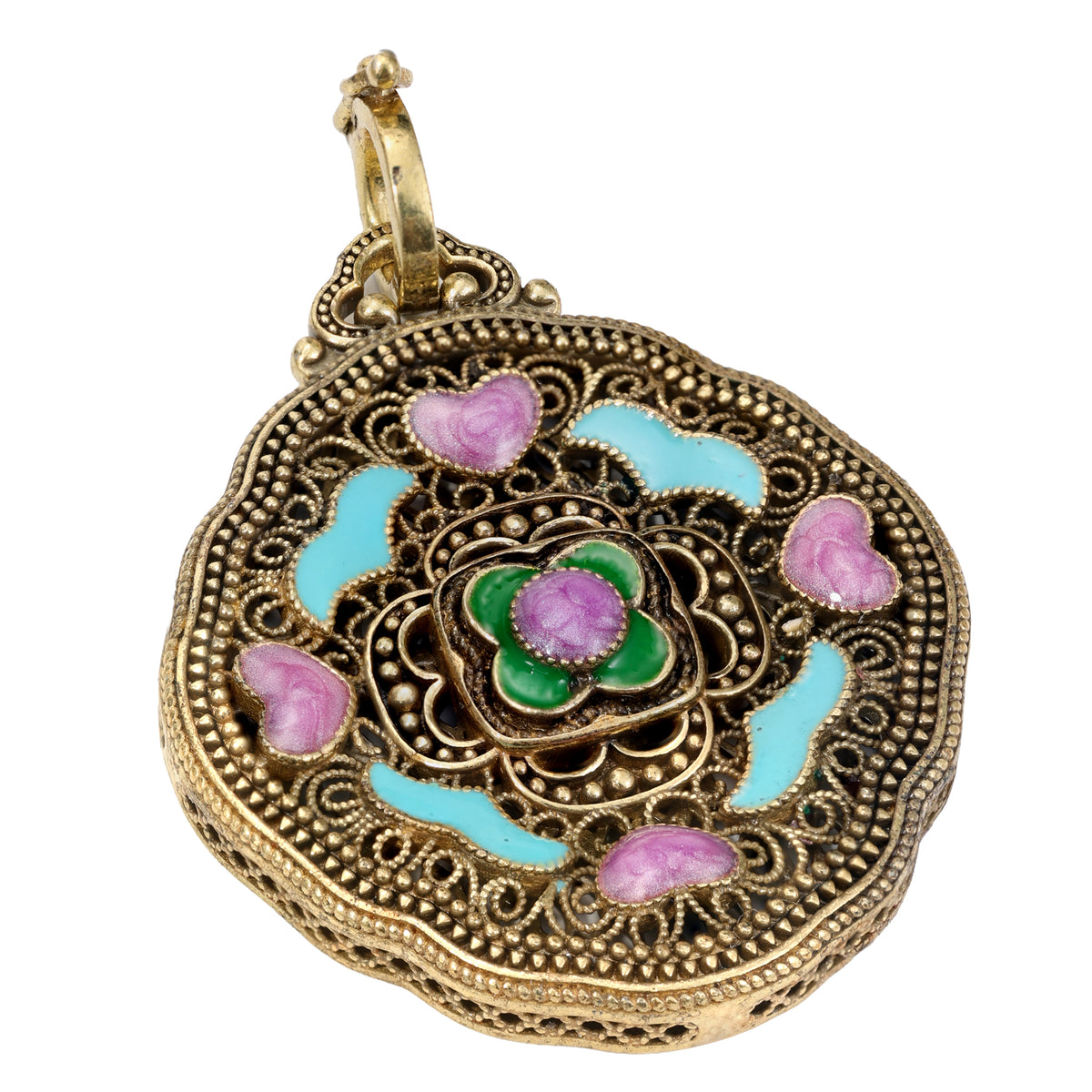 NE-PD-0054 Silver Double-Sided Pendant