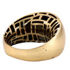 Geometric Openwork Dome Ring