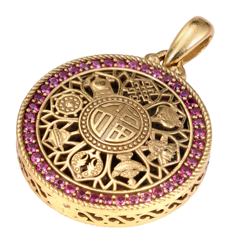 NE-PD-0055 Silver Double-Sided Pendant
