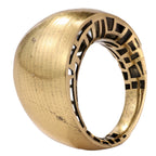 Geometric Openwork Dome Ring
